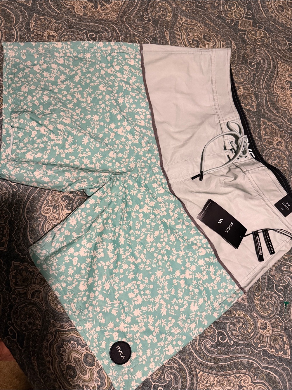 Men’s Swim Trunks - Size 38 - NWT - Teal - 18” inseam - 3 pockets
